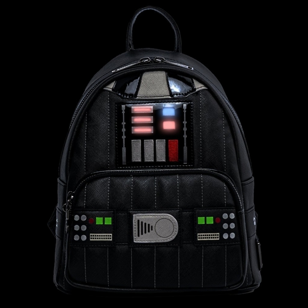 DisneyParks Star Wars Loungefly Darth Vader Light Up Mini Backpack NWT